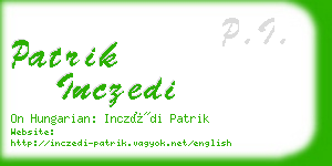 patrik inczedi business card